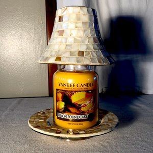 NWT Yankee Candle Lamp in MOP mosaic tiles